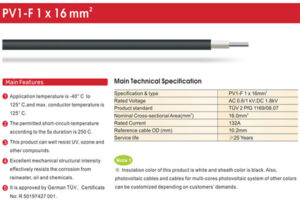 PV1-F1×16mm²
